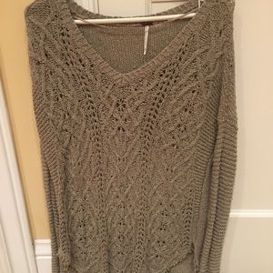 Free people over sized sweater brown XS